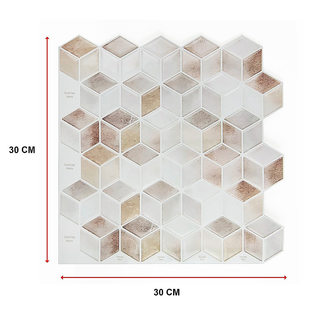 Building Materials: Tiles 3D Peel and Stick Wall Tile Shell Mosaic 10 Sheets