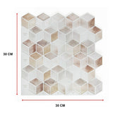Building Materials: Tiles 3D Peel and Stick Wall Tile Shell Mosaic 10 Sheets