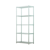 Storage Cabinets: 5 Tier Silver Metal Storage Rack Shelving Wire Shelf