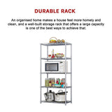 Storage Cabinets: 5 Tier Silver Metal Storage Rack Shelving Wire Shelf