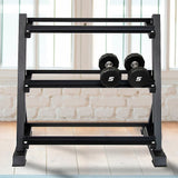 Gym Equipment & Accessories: Dumbbell Rack Storage Stand Hex Weight Heavy Duty 3 Tier Wide Home Gym Fitness