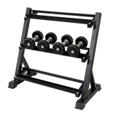 Gym Equipment & Accessories: Dumbbell Rack Storage Stand Hex Weight Heavy Duty 3 Tier Wide Home Gym Fitness