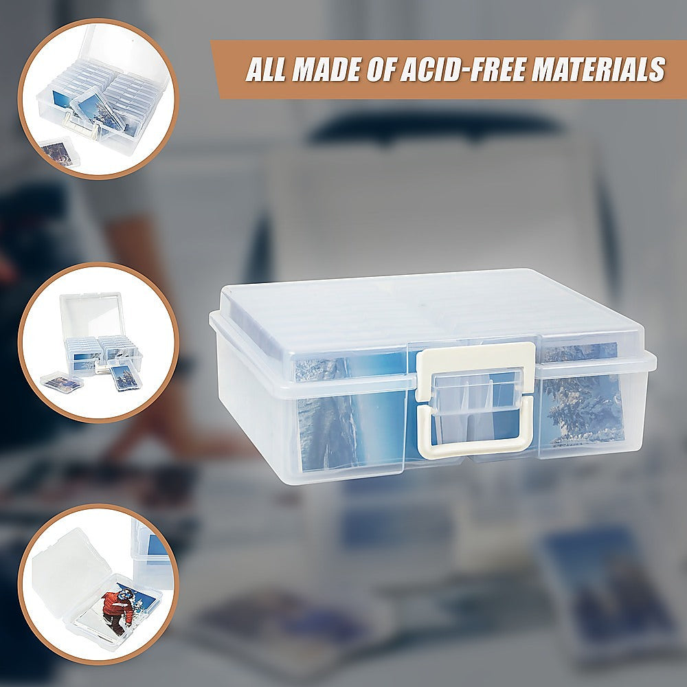 Arts & Crafts: Jumbo Photo Storage Box 1600 4x6 Picture Album Organizer Container Craft Case