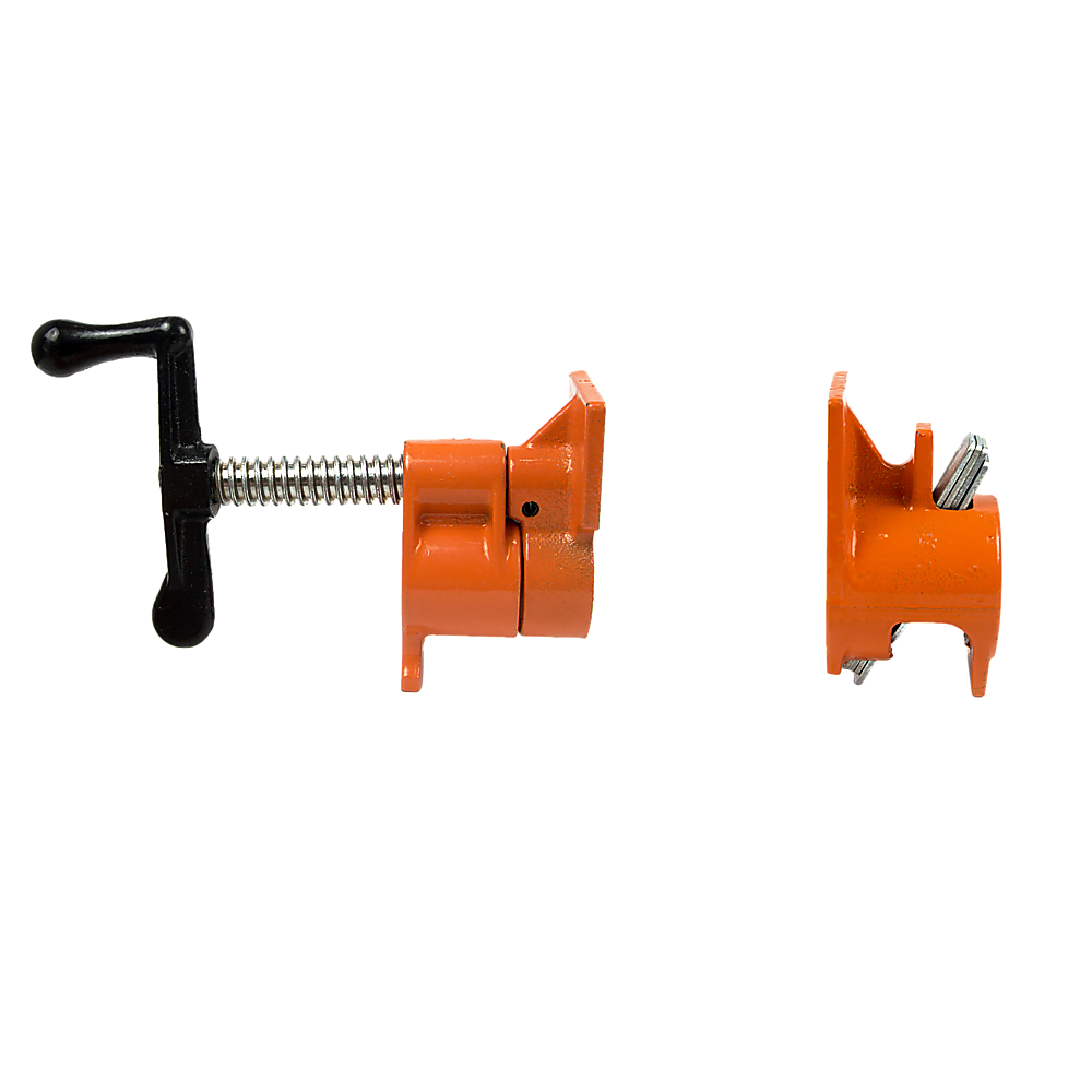 Tool Clamps & Vices: 3/4" Wood Gluing Pipe Clamp Set (4 Pack) Heavy Duty PRO Woodworking Cast Iron
