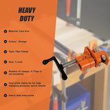 3/4" Wood Gluing Pipe Clamp Set (4 Pack) Heavy Duty PRO Woodworking Cast Iron