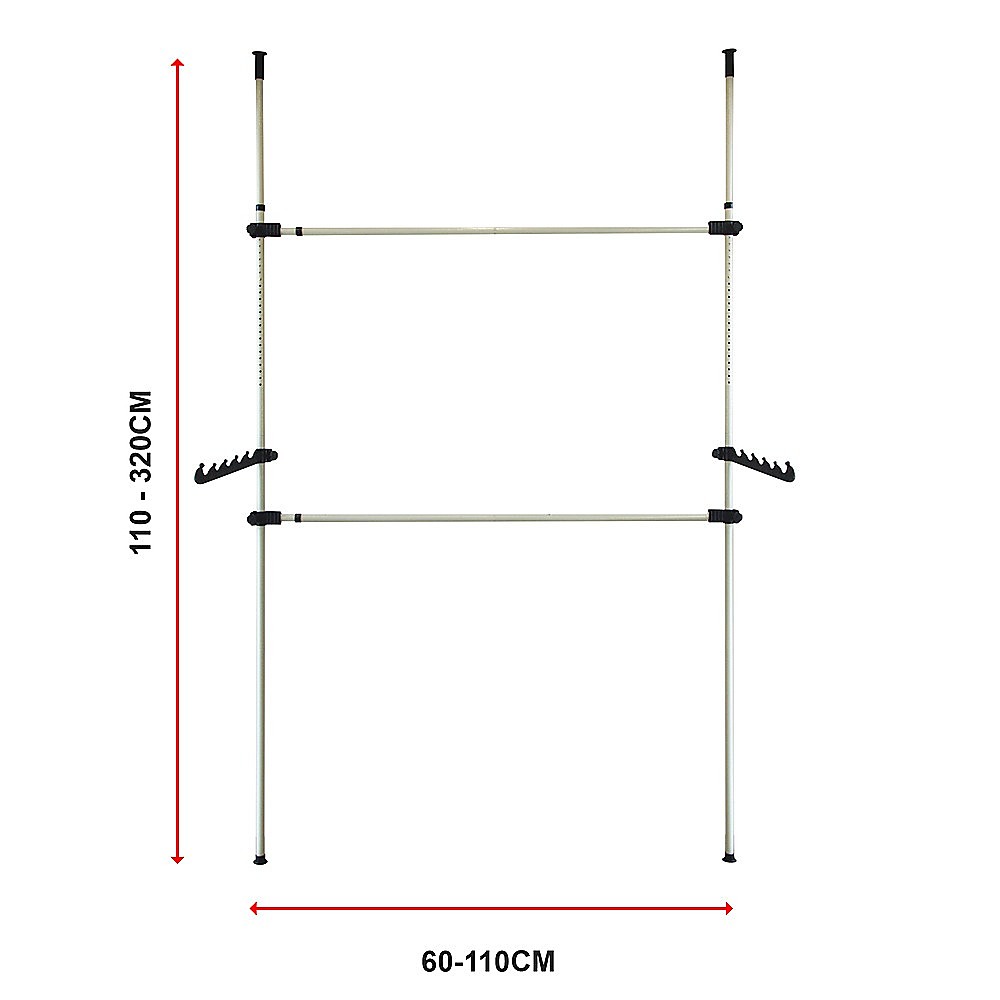Coat Racks: Heavy Duty Adjust Clothes Rail Storage Garment Shelf Hanging Display Stand Rack
