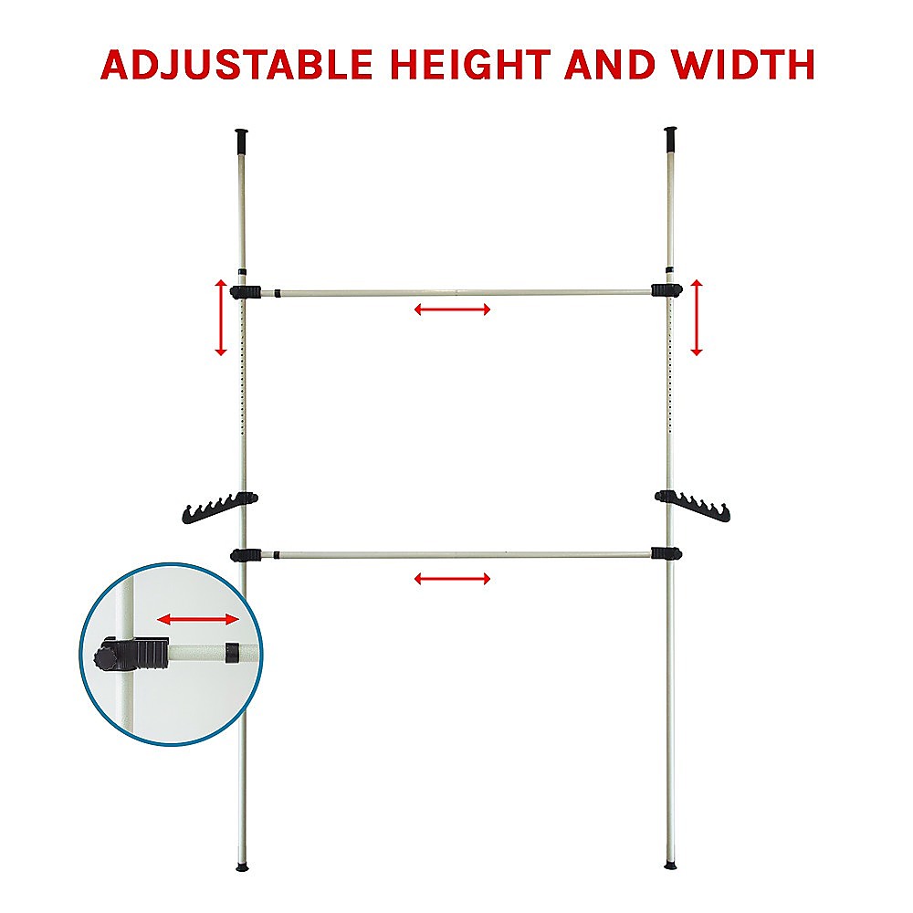 Coat Racks: Heavy Duty Adjust Clothes Rail Storage Garment Shelf Hanging Display Stand Rack