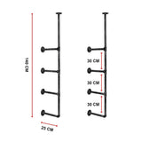 Bookcases & Shelves: Wall Shelves Display Bookshelf Industrial DIY Pipe Shelf Rustic Brackets