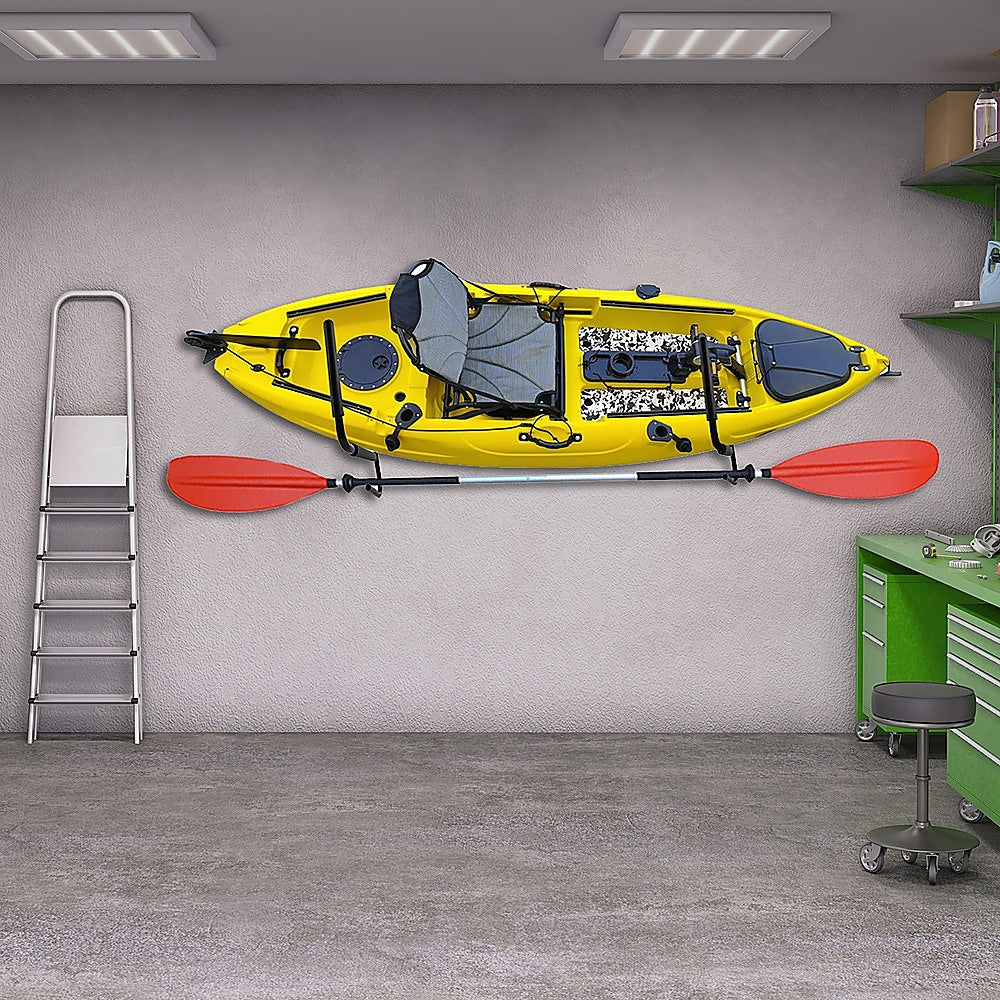 Wall Storage Racks: Pair Kayak Storage Rack Hanger Supporter Carrier Surfboard Holder Wall Bracket