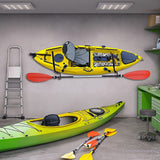 Wall Storage Racks: Pair Kayak Storage Rack Hanger Supporter Carrier Surfboard Holder Wall Bracket
