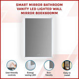 Mirrors: Smart Mirror Bathroom Vanity LED Lighted Wall Mirror 800x600mm