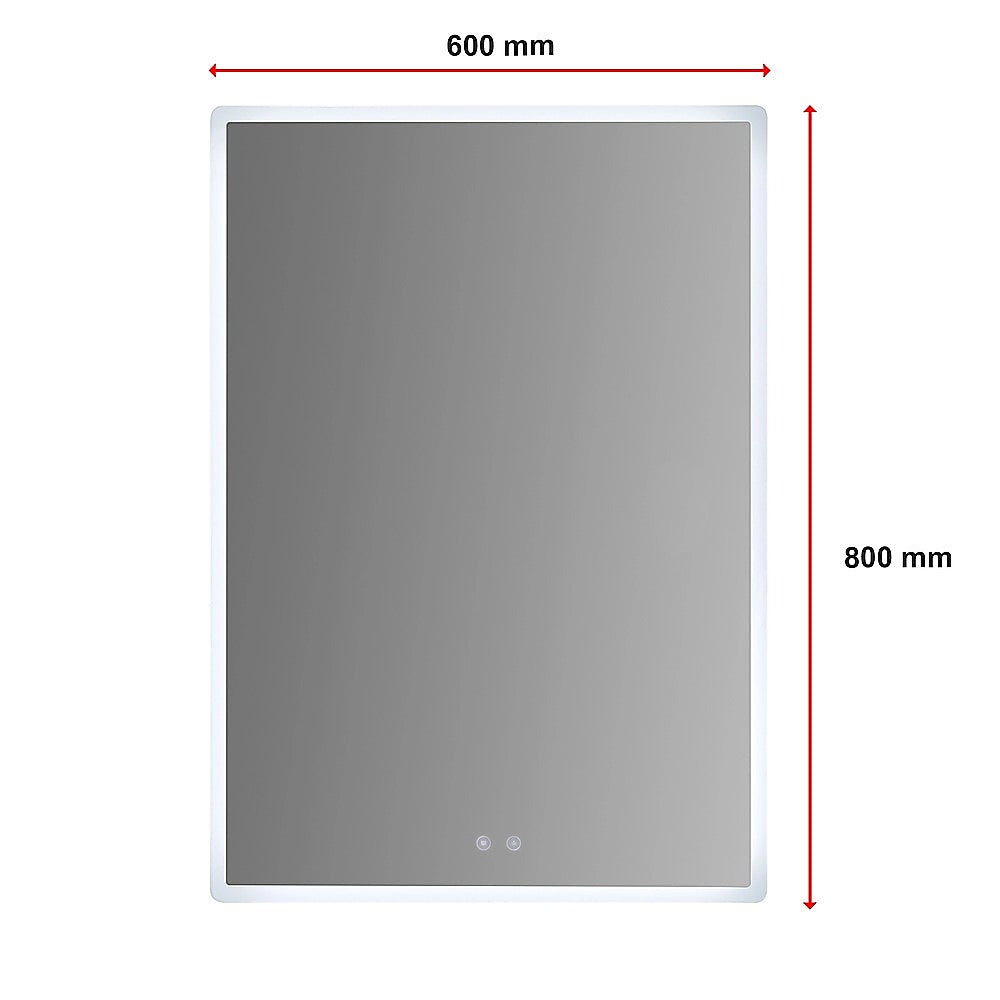 Mirrors: Smart Mirror Bathroom Vanity LED Lighted Wall Mirror 800x600mm