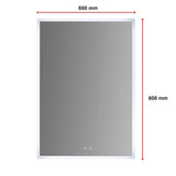 Mirrors: Smart Mirror Bathroom Vanity LED Lighted Wall Mirror 800x600mm