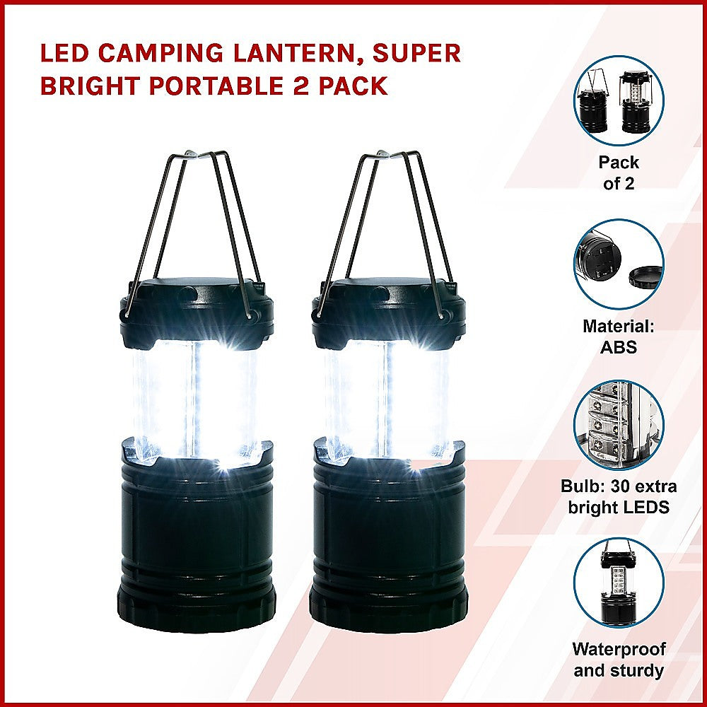 Gardening Accessories: LED Camping Lantern, Super Bright Portable 2 Pack