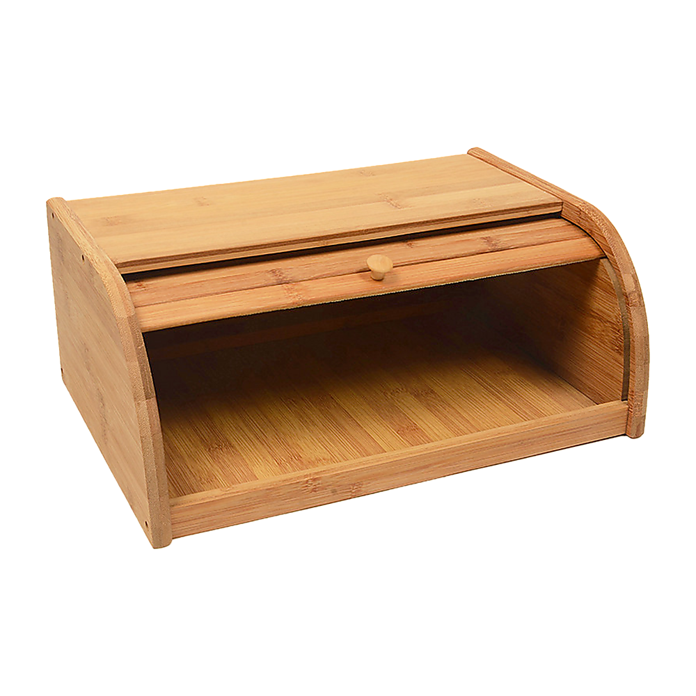 Kitchen Utensils: Bamboo Bread Bin Storage Box Kitchen Loaf Pastry Container