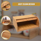 Kitchen Utensils: Bamboo Bread Bin Storage Box Kitchen Loaf Pastry Container