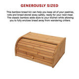 Kitchen Utensils: Bamboo Bread Bin Storage Box Kitchen Loaf Pastry Container