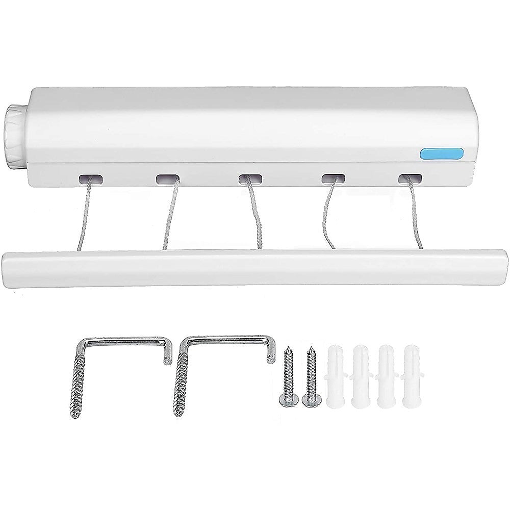 Drying Racks & Hangers: Retracting Clothesline 5 Line 18m Hanging Clothes Space Hanger
