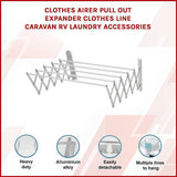 Drying Racks & Hangers: Pull Out Clothes Airer  Expanding Laundry Drying Line for Caravan, RV & Home