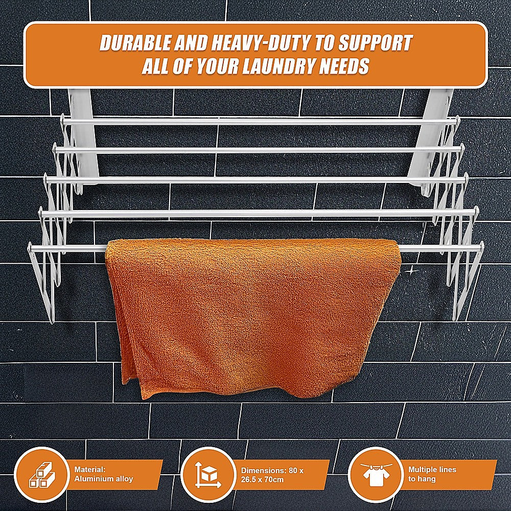 Drying Racks & Hangers: Pull Out Clothes Airer  Expanding Laundry Drying Line for Caravan, RV & Home