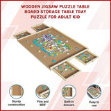 Activity Toys: Wooden Jigsaw Puzzle Table Board Storage Table Tray Puzzle For Adult Kid