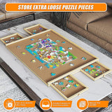Activity Toys: Wooden Jigsaw Puzzle Table Board Storage Table Tray Puzzle For Adult Kid