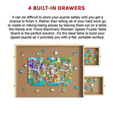 Activity Toys: Wooden Jigsaw Puzzle Table Board Storage Table Tray Puzzle For Adult Kid