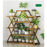 Pots, Planters & Accessories: Bamboo Multilayer Flower Plant Bonsai Rack Shelf Stand Porch Lawn Patio