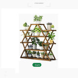 Pots, Planters & Accessories: Bamboo Multilayer Flower Plant Bonsai Rack Shelf Stand Porch Lawn Patio