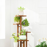 Sofas & Sofa Beds: 5 Tiers Vertical Bamboo Plant Stand Staged Flower Shelf Rack Outdoor Garden