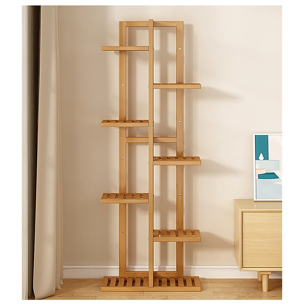 Sofas & Sofa Beds: 6 Tiers Vertical Bamboo Plant Stand Staged Flower Shelf Rack Outdoor Garden