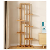 Sofas & Sofa Beds: 6 Tiers Vertical Bamboo Plant Stand Staged Flower Shelf Rack Outdoor Garden