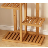 Sofas & Sofa Beds: 6 Tiers Vertical Bamboo Plant Stand Staged Flower Shelf Rack Outdoor Garden