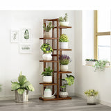 Sofas & Sofa Beds: 6 Tiers Vertical Bamboo Plant Stand Staged Flower Shelf Rack Outdoor Garden