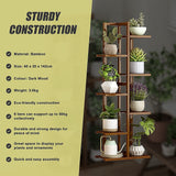 Sofas & Sofa Beds: 6 Tiers Vertical Bamboo Plant Stand Staged Flower Shelf Rack Outdoor Garden