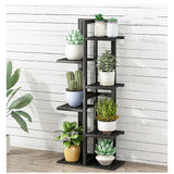Sofas & Sofa Beds: 6 Tiers Vertical Bamboo Plant Stand Staged Flower Shelf Rack Outdoor Garden