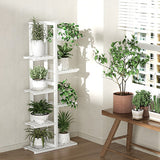 Sofas & Sofa Beds: 6 Tiers Vertical Bamboo Plant Stand Staged Flower Shelf Rack Outdoor Garden