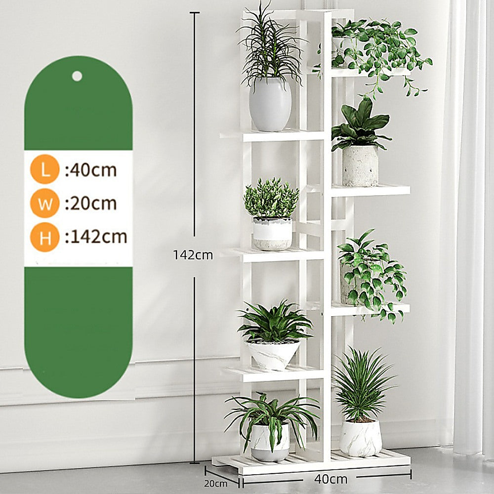 Sofas & Sofa Beds: 6 Tiers Vertical Bamboo Plant Stand Staged Flower Shelf Rack Outdoor Garden