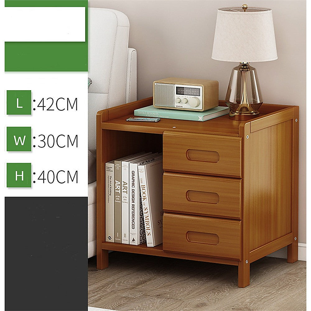 Bedside Tables: Bamboo Bedside Table Nightstand Storage Bedroom Sofa Side Stand