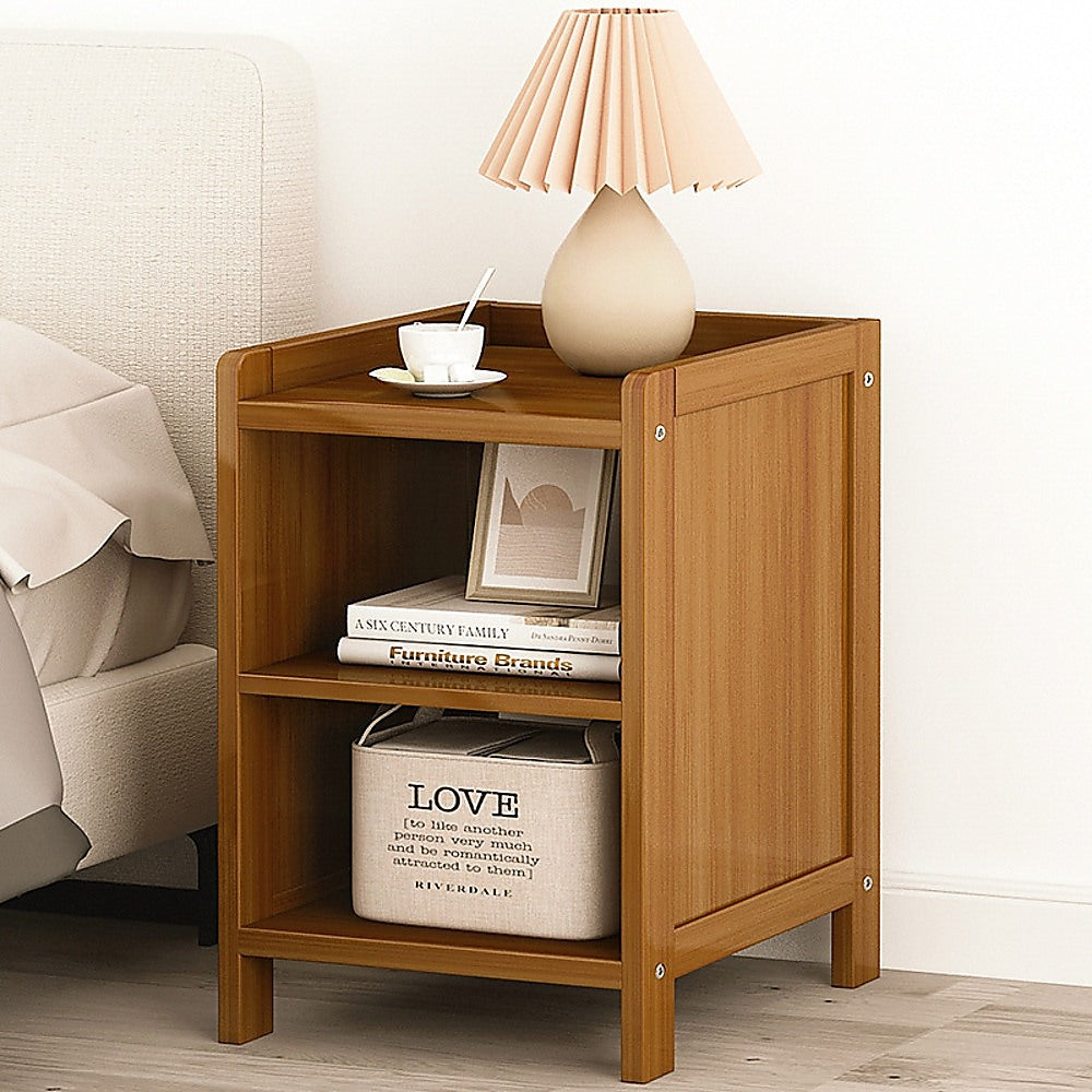 Bedside Tables: Bamboo Bedside Table Nightstand Storage Bedroom Sofa Side Stand