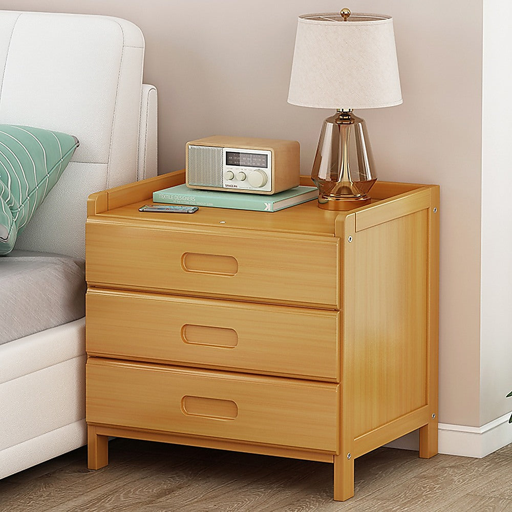 Bedside Tables: Bamboo Bedside Table Nightstand Storage Bedroom Sofa Side Stand