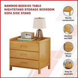 Bedside Tables: Bamboo Bedside Table Nightstand Storage Bedroom Sofa Side Stand