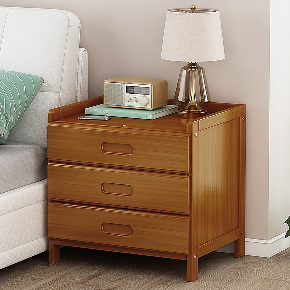 Bedside Tables: Bamboo Bedside Table Nightstand Storage Bedroom Sofa Side Stand