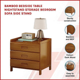 Bedside Tables: Bamboo Bedside Table Nightstand Storage Bedroom Sofa Side Stand