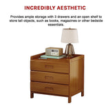 Bedside Tables: Bamboo Bedside Table Nightstand Storage Bedroom Sofa Side Stand