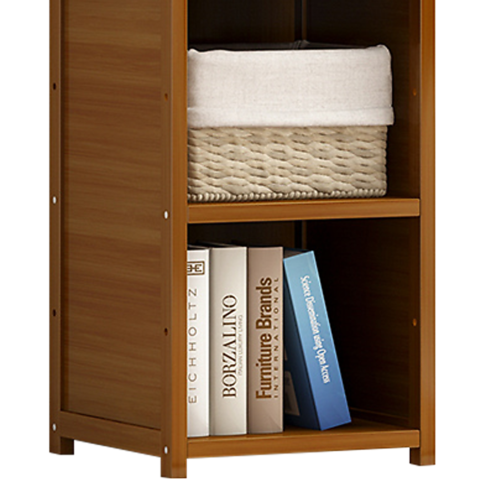 Kid's Bookcases & Shelves: Bamboo 4-Shelf Bookcase  Adjustable Display Storage Rack Stand for Living Room, Bedroom, Office or Home Organisation