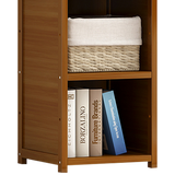 Kid's Bookcases & Shelves: Bamboo 4-Shelf Bookcase  Adjustable Display Storage Rack Stand for Living Room, Bedroom, Office or Home Organisation