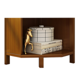 Bookcases & Shelves: 5-Shelf Corner Bookcase Industrial Bookshelf Display Storage Stand
