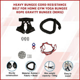 Yoga & Pilates: Heavy Bungee Cord Resistance Belt for Home Gym Yoga Bungee Rope Gravity Bungee (90kg)