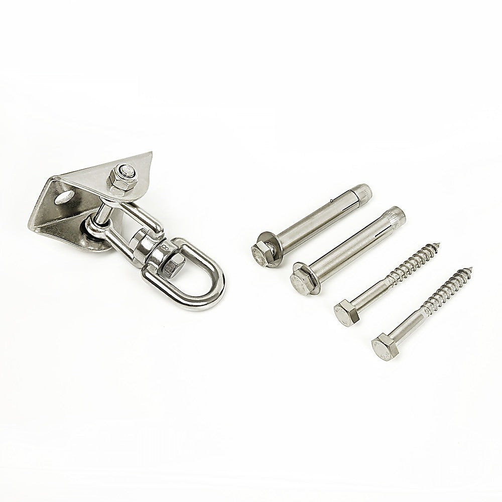 Hardware Hooks: 360 Degree Swivel Swing Hanger with Stainless Steel Hook for Ceiling Heavy Duty Hanging Gym Equipment